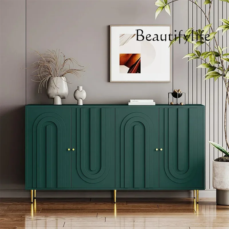 

1 American Light Luxury Solid Wood Porch Cabinet Guest Restaurant Entry Side Cabinet Simple Storage Storage Cabinet Customizat