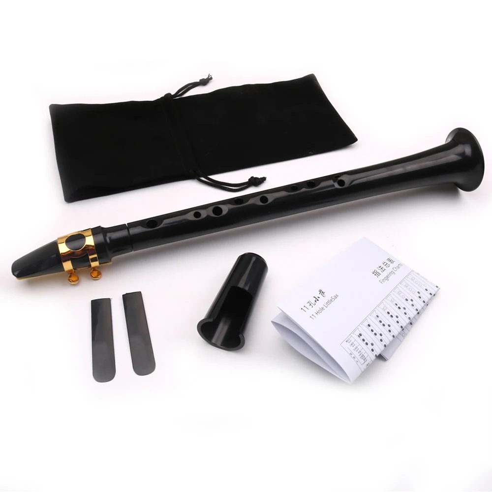 ブラックポケットサックスミニポータブルサックスリトルサックスキャリングバッグ付き木管楽器ブラックサックスリトルサックス
