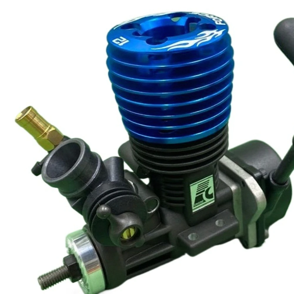 Level 12 Methanol Engine FC Violent Engine 1/10 Scale Pull Start Flat Sports Car Drift Car Side Exhaust Engine Model Toy