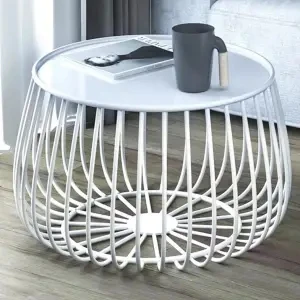 Nordic iron coffee table simple modern living room round combination small coffee table industrial style creative side table