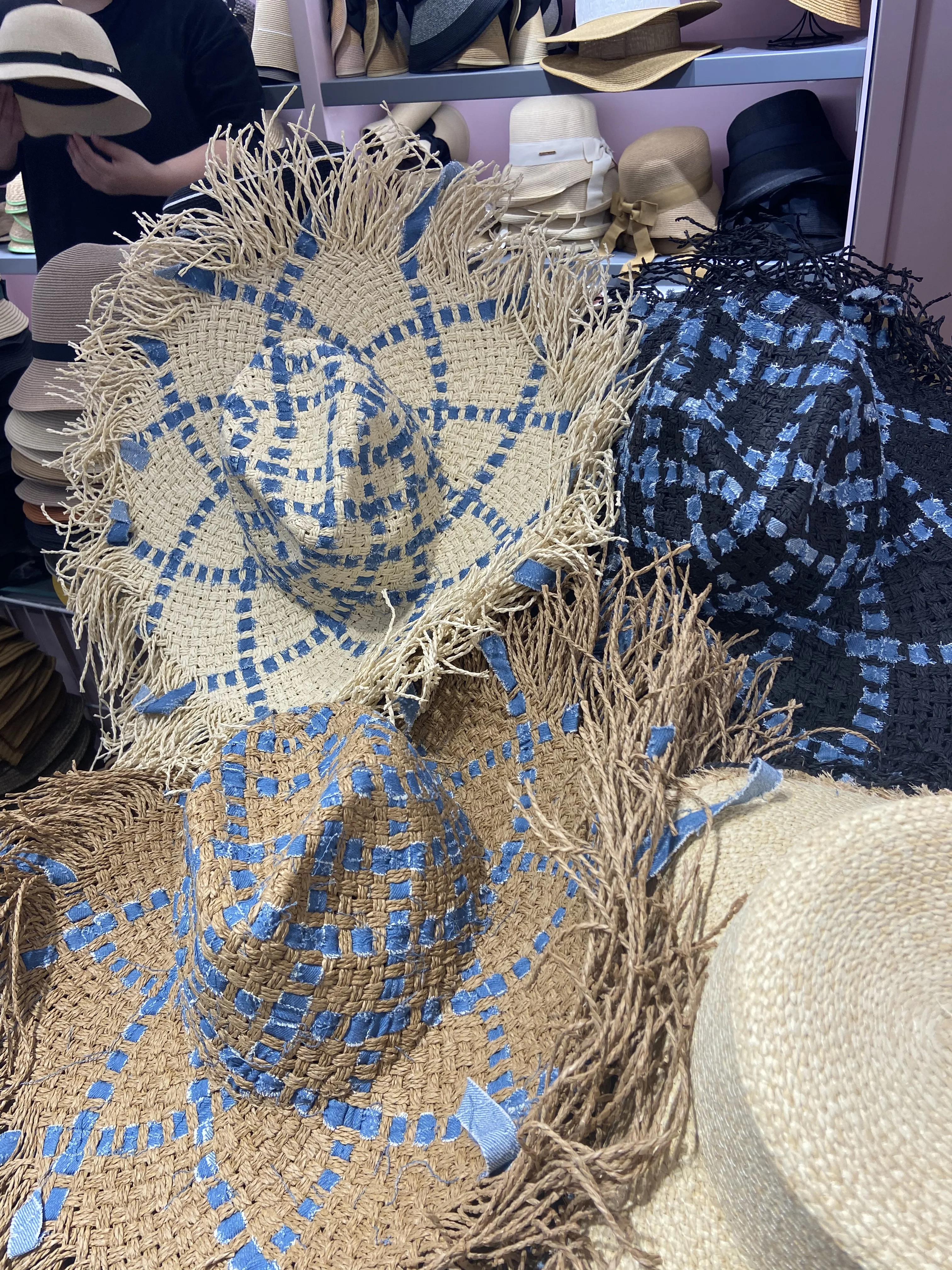 Natural Lafite Hat Women Summer Hand Woven Straw Hat Gilrs Holiday Sun Hat Wide Brim Sun Hat Floppy Panama Travel Beach Hat