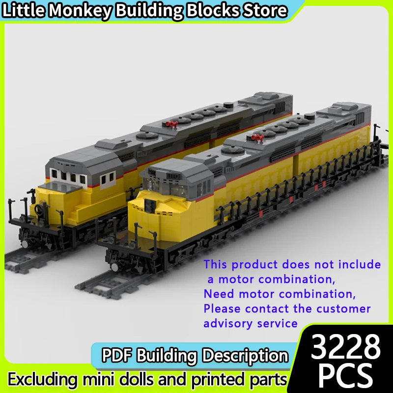

City Car Model MOC Building Bricks DD35A And DDA40X Diesel Locomotives Modular Technology Children Holiday Gifts Assemble Toys