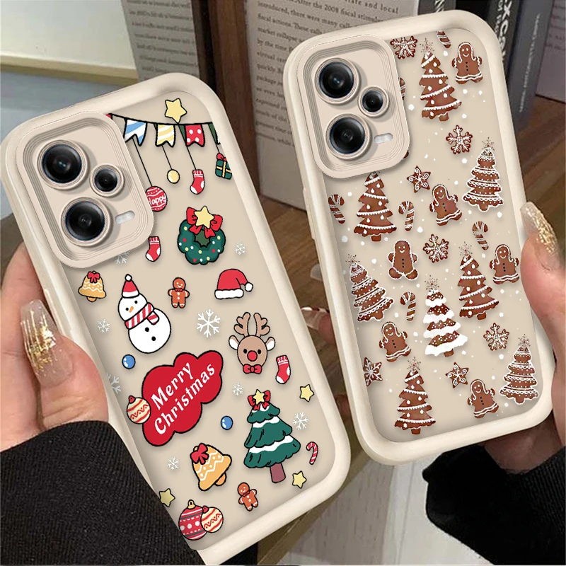 Cartoon Christmas Tree Case for Xiaomi Redmi Note 13 12 11 Pro Plus 4G 5G 12S 11S 10S 10 9 9S Redmi 14C 13C 12C A3 12 Soft Cover