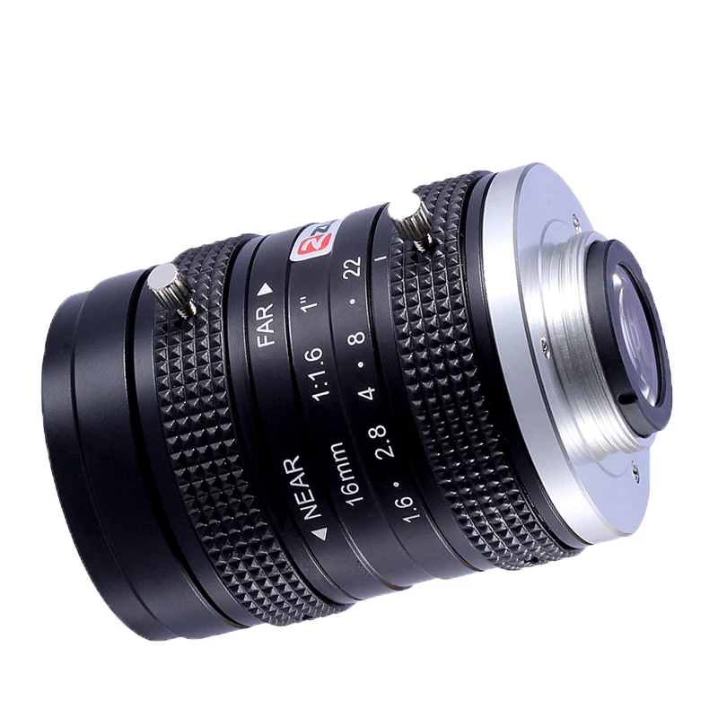 ZLKC-Lentes de visión de máquina de montaje en C de 5MP, lente de cámara Industrial de 1 pulgada, baja distorsión Manual, Iris CCTV, longitud Focal fija HD, 16mm