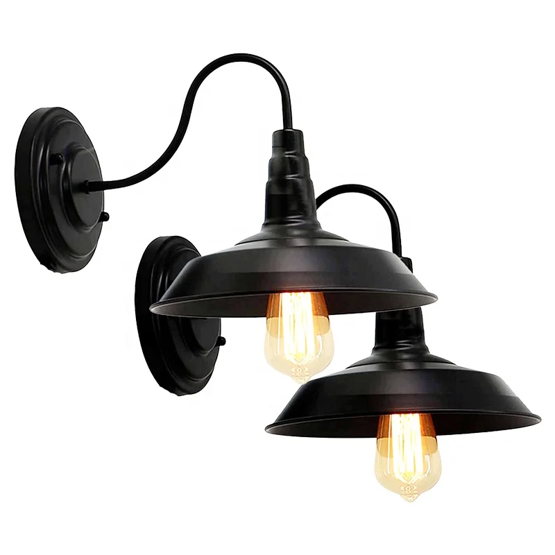 

Wall Lamp Industrial Vintage Farmhouse Wall Sconce Lighting Black Gooseneck Wall Light Fixture for Bedroom Nightstand Lighting