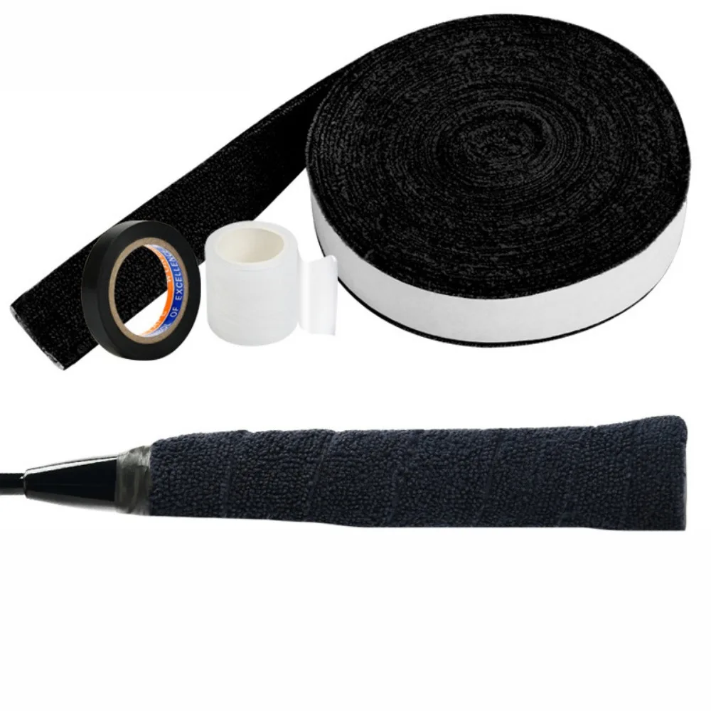 الملونة مضرب بدمنتون Overgrip المضادة للانزلاق امتصاص العرق الصيد رود التفاف حزام تنفس 10 متر طول منشفة التنس قبضة اليد
