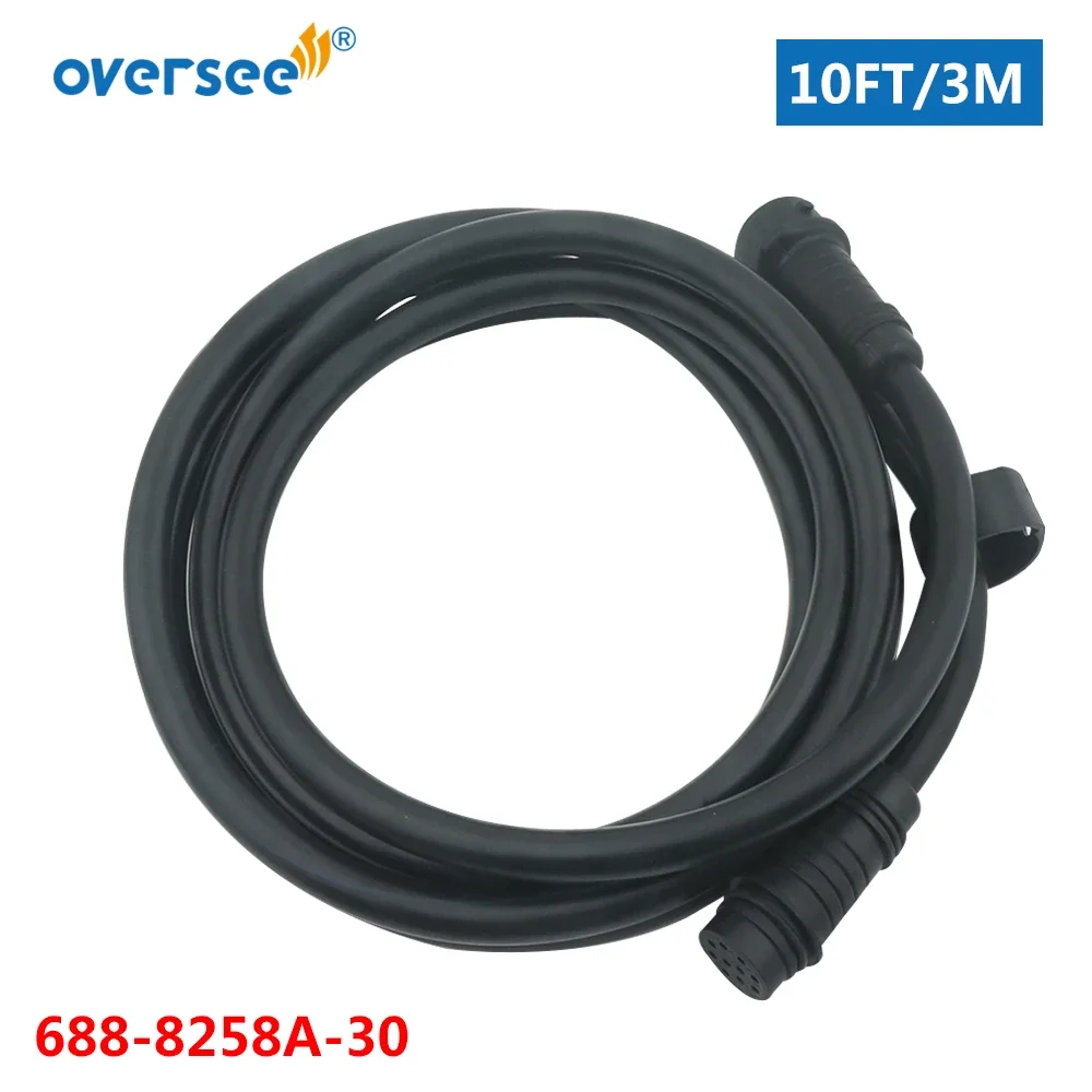 10Pin Cable Twin Sockets Extend  Cable 688-8258A-30 For Yamaha Outboard Controller Box Wire Hardness  9.8-10FT 688-8258A