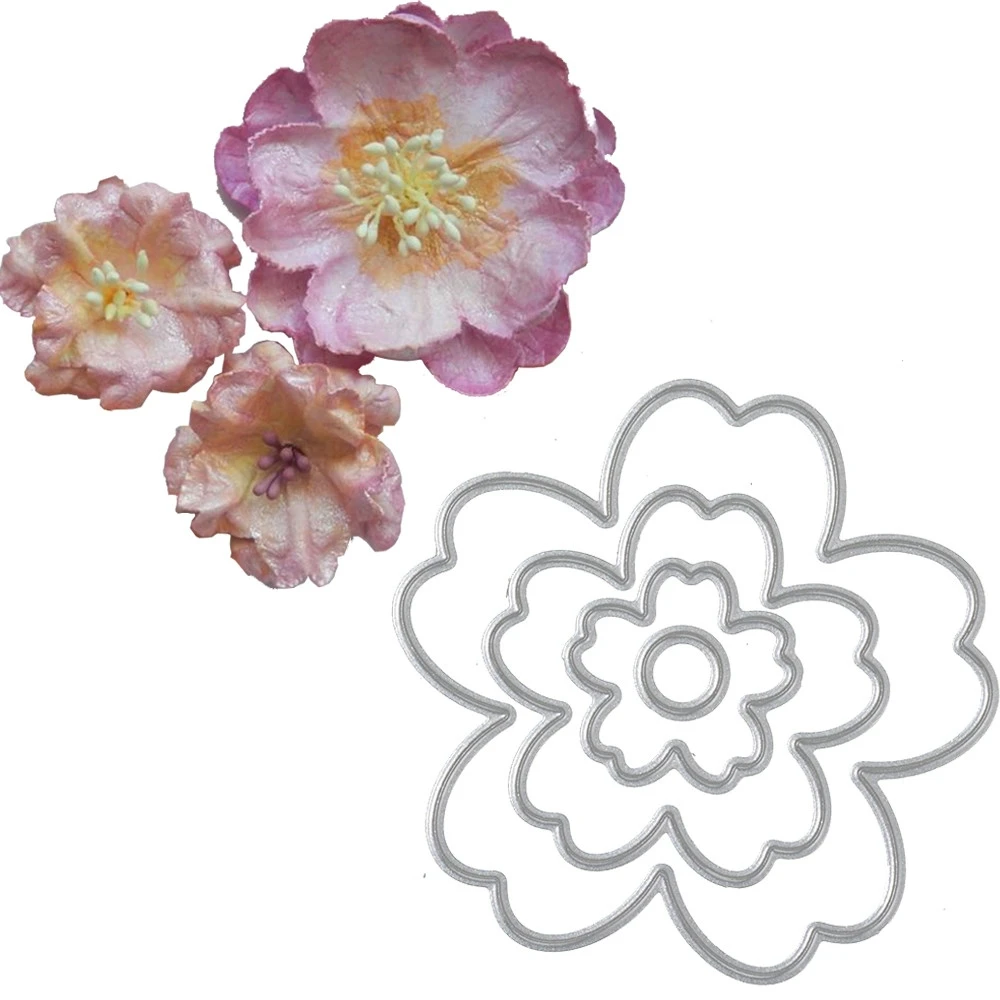 Metal Cutting Dies Flowers Stencils DIY Scrapbooking Cuts Album Paper Cards Crafts Embossing Templates