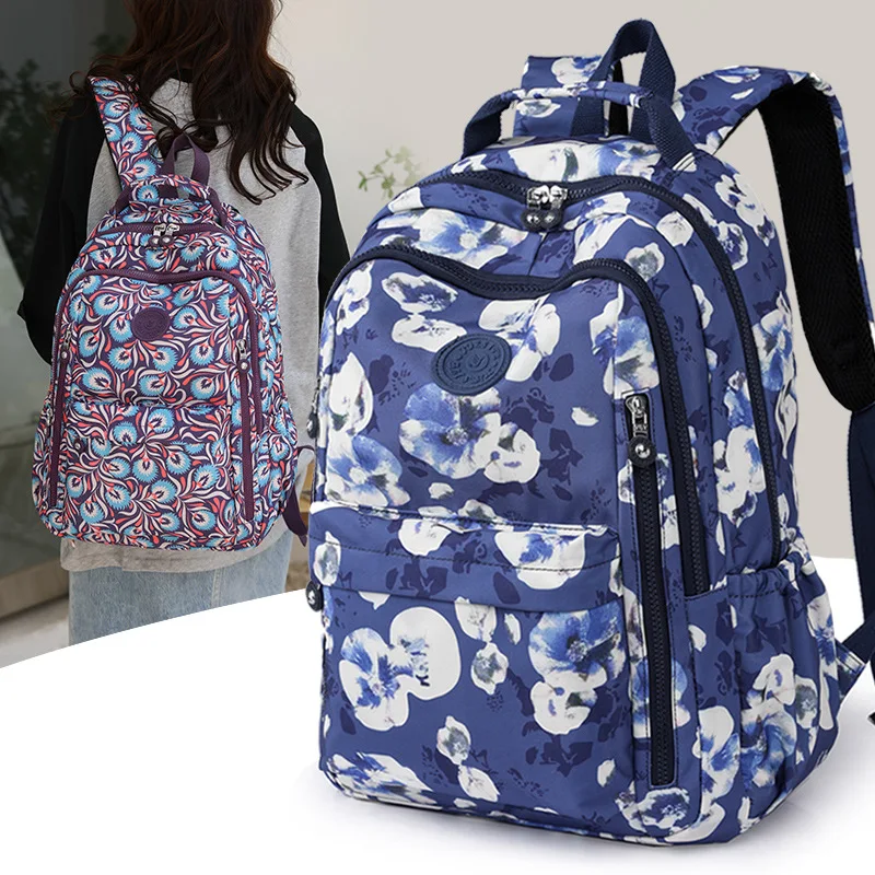 Versatile Travel Knapsack 2023 New Preppy Large Capacity School Backpacks for Teenager Girls Light Weight Daily Rucksack Bags