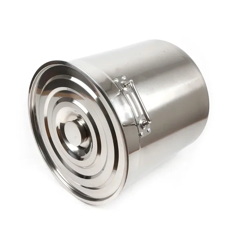 

Multi-Functional 35L Stainless Steel Bucket - Large Capacity Soup & Milk Storage Can