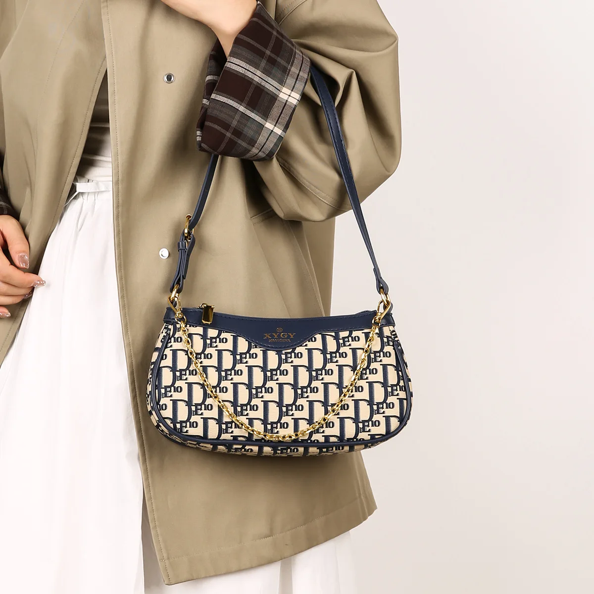 

Vintage-Inspired Printed Armpit Bag 2025, Elegant Shoulder & Crossbody Purse for Women, Versatile Autumn Winter Bag