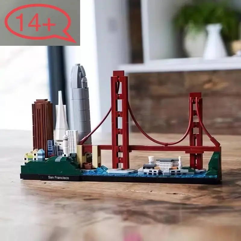 مكعبات بناء ثلاثية الأبعاد سان فرانسيسكو باريس لانمارك سيتي أفق 21043 21019 مجموعة إنشاء الطوب هدية للأطفال البالغين #1