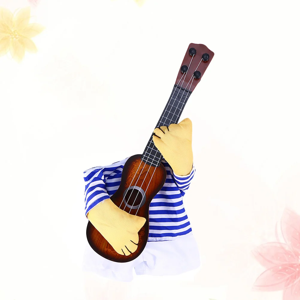

Playing Guitar Fancy Costume Pet Clothes Characteristic Design Bright Color Comfortable for Little Dogs Size L