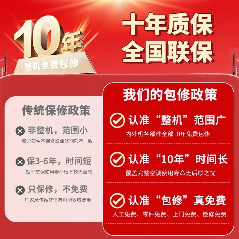 대형 1.5마력 냉난방 기능을 갖춘 벽걸이형 에어컨 새로운 수준의 에너지 효율 및 에너지 절약
