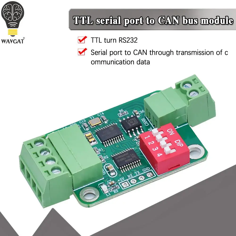 TTL serial port to CAN bus module TTL to RS232 module Serial port to CAN transparent transmission communication data module