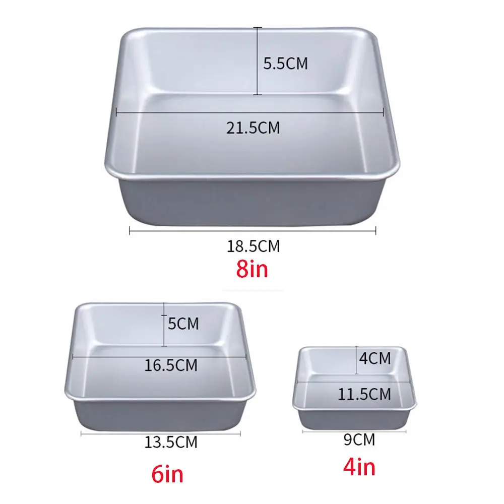 Aluminum Alloy Square Nonstick Baking Parts Bakeware Tool Cake Mold Cake Template Baking Dish Baking Mould Pan