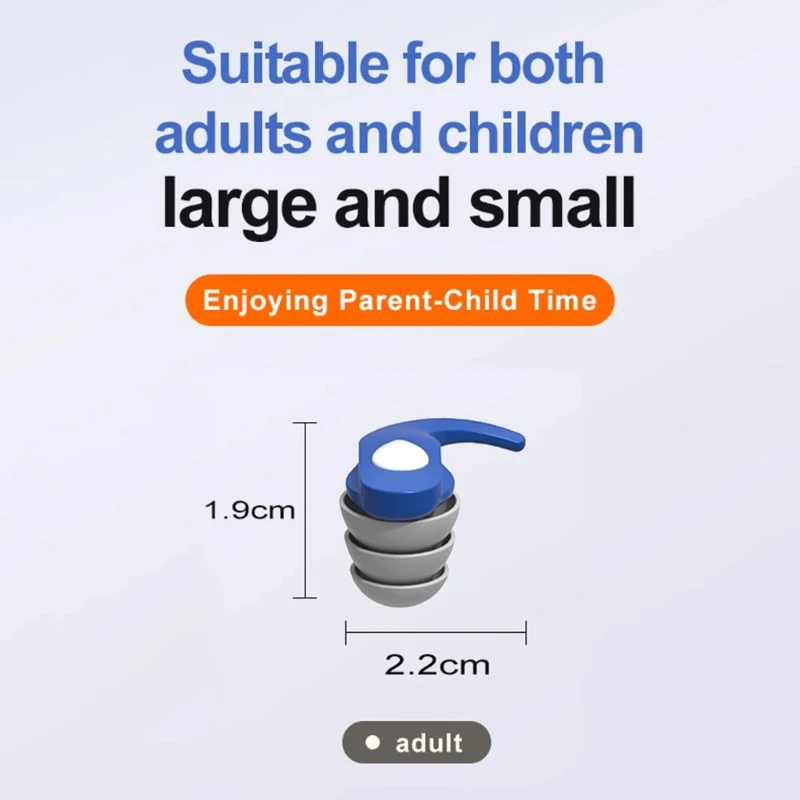 1 زوج سيليكون الحد من الضوضاء سدادة الأذن مقاوم للماء لينة الراحة واقي أذن المقابس سدادات الأذن للسفر العمل النوم السباحة