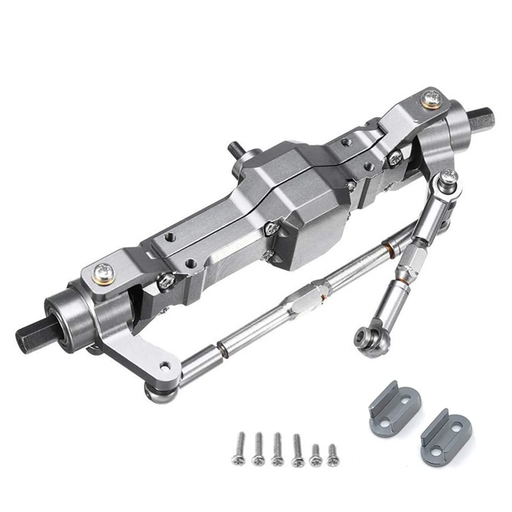 [Promotion】 2X Metal Front & Rear Bridge Axle Gearbox For WPL C14 C24 C34 C44 B14 B24 1/16 RC Car Truck Upgrade Parts