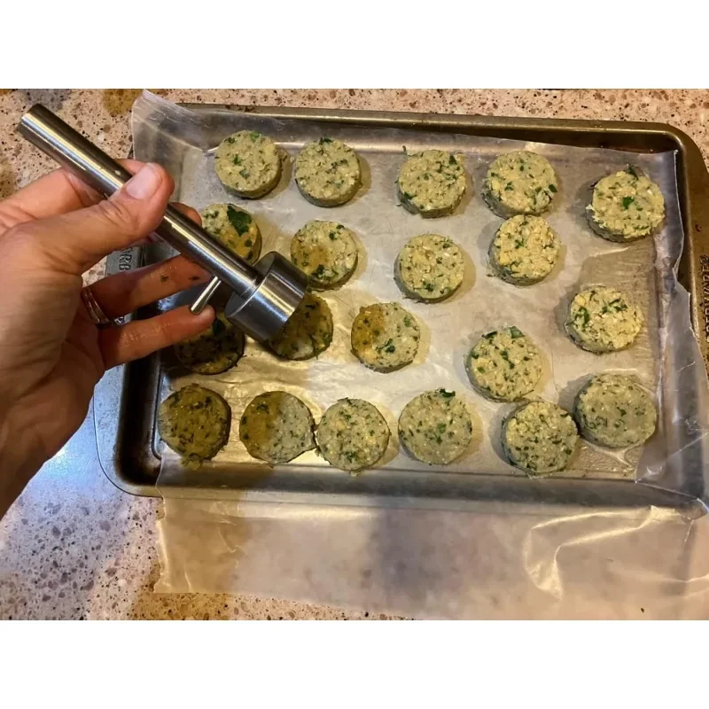 أدوات صانع مغرفة الفلافل من الفولاذ المقاوم للصدأ صانع فلافل احترافي غير لزج قالب مغرفة كرات اللحم ملحقات المطبخ