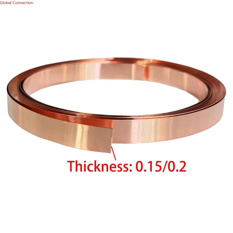 10m Thickness 0.2mm Width 7/10mm Pure Copper Tape for 18650/21700/32650 Battery Soldering Connections Welder DIY Projects