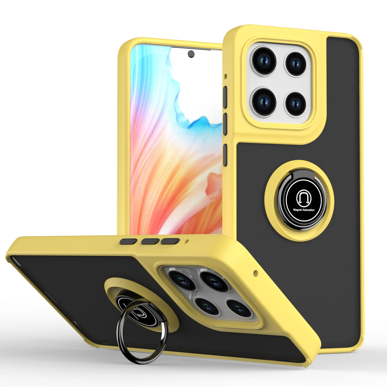 Nueva Funda mate de armadura de lujo para Motorola Moto Edge 60, soporte de anillo de fusión, Funda a prueba de golpes para Motorola Moto Edge 60 Pro 5G