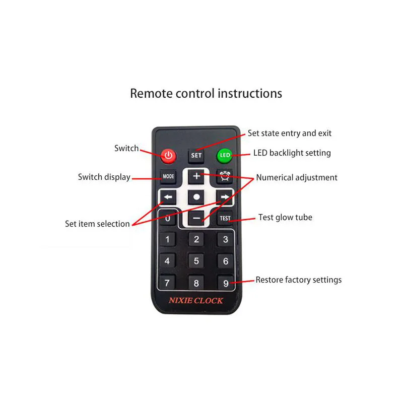 Imagem -03 - Nixie Tubo Relógio Placa-mãe Controlador Board Controle Remoto Universal Glow Tube Max1771 In12 In14 In18 In8 Qs301