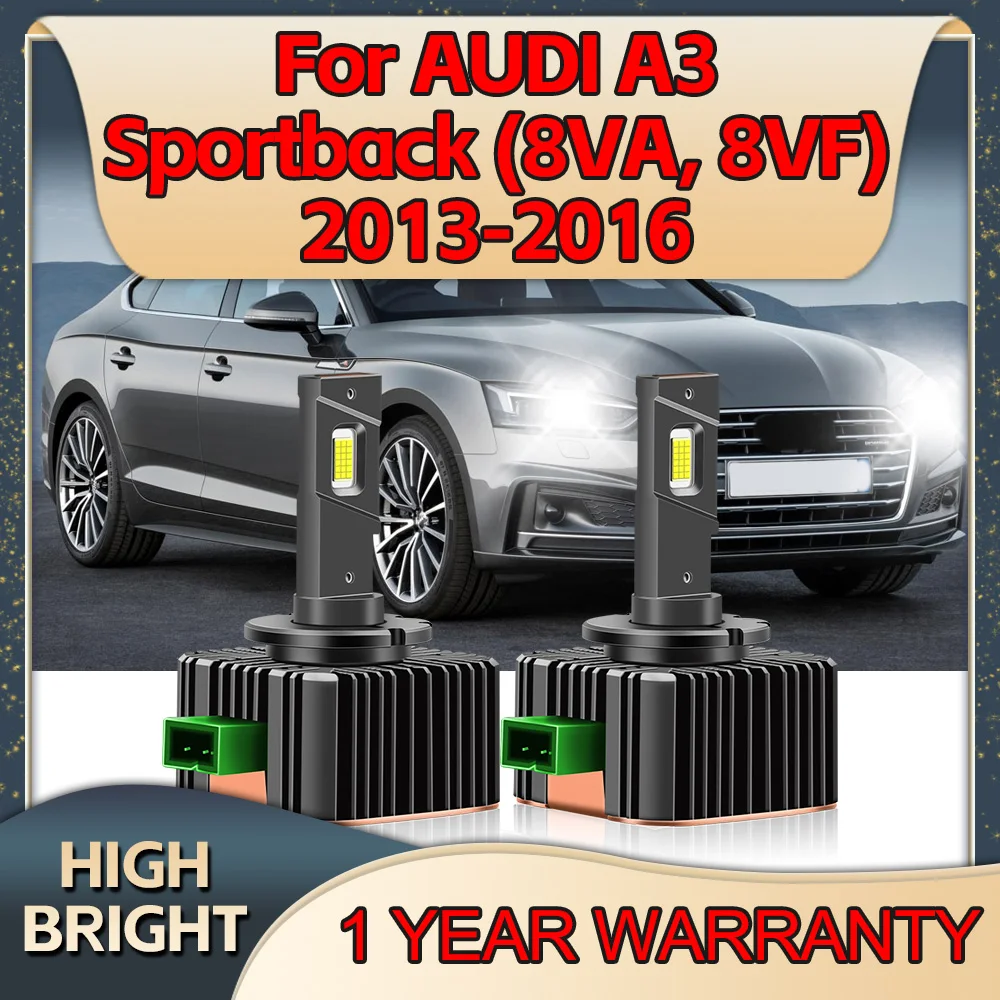 

Led Bulbs Headlight Canbus D3S Auto Lamps 30000LM Super Bright 6000K For AUDI A3 Sportback 8VA 8VF 2013 2014 2015 2016