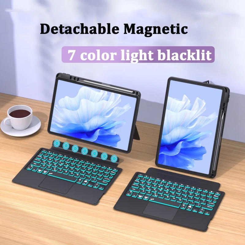 Detachable Magnetic Case for Xiaomi Redmi Pad SE 11inch 2023 6 6 Pro 11 for Xiaomi Pad 5 5 Pro 11inch Backlit Trackpad Keyboard