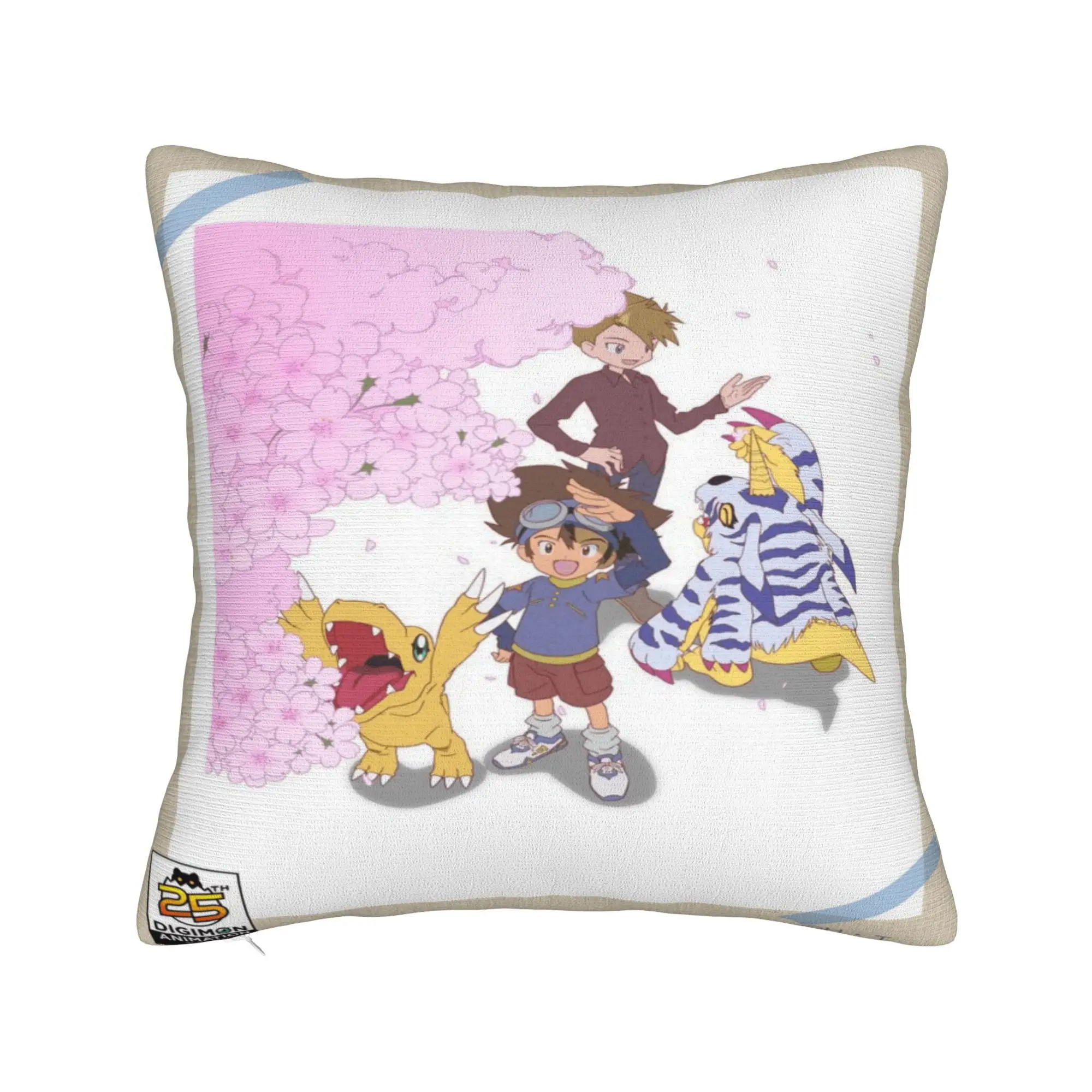 Anime D-DigimonS Pillowcases  Funny Pillow Case For Office Car Home Decor Custom Pillow Cover