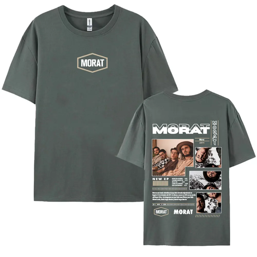 Rock Band Morat New Album 2025 Tour T-shirts Men Women Vintage 90s Fashion Hip Hop Punk Short Sleeve 100% Cotton Casual T Shirt