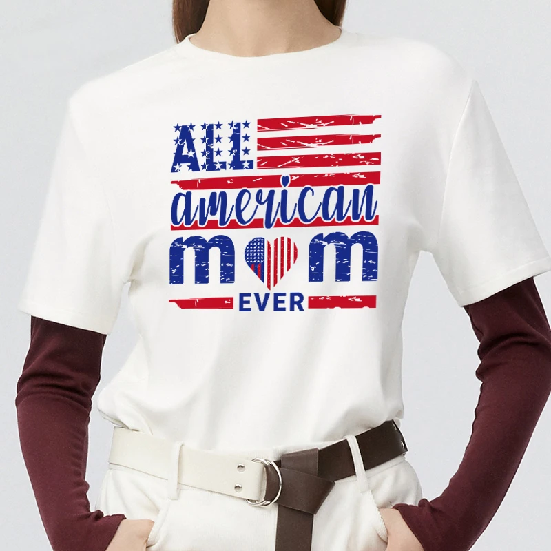 Iron-On Transfers Independence Day Parches Ropa Clothes Stickers Heat Transfer Diy Thermal Sticker Patch For Man Woman T-Shirt