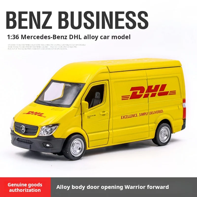 RMZ CITY 1:36 Sprinter Van (DHL) Alloy Diecast Car Model Toy With Pull Back For Children Gifts Toy Collection