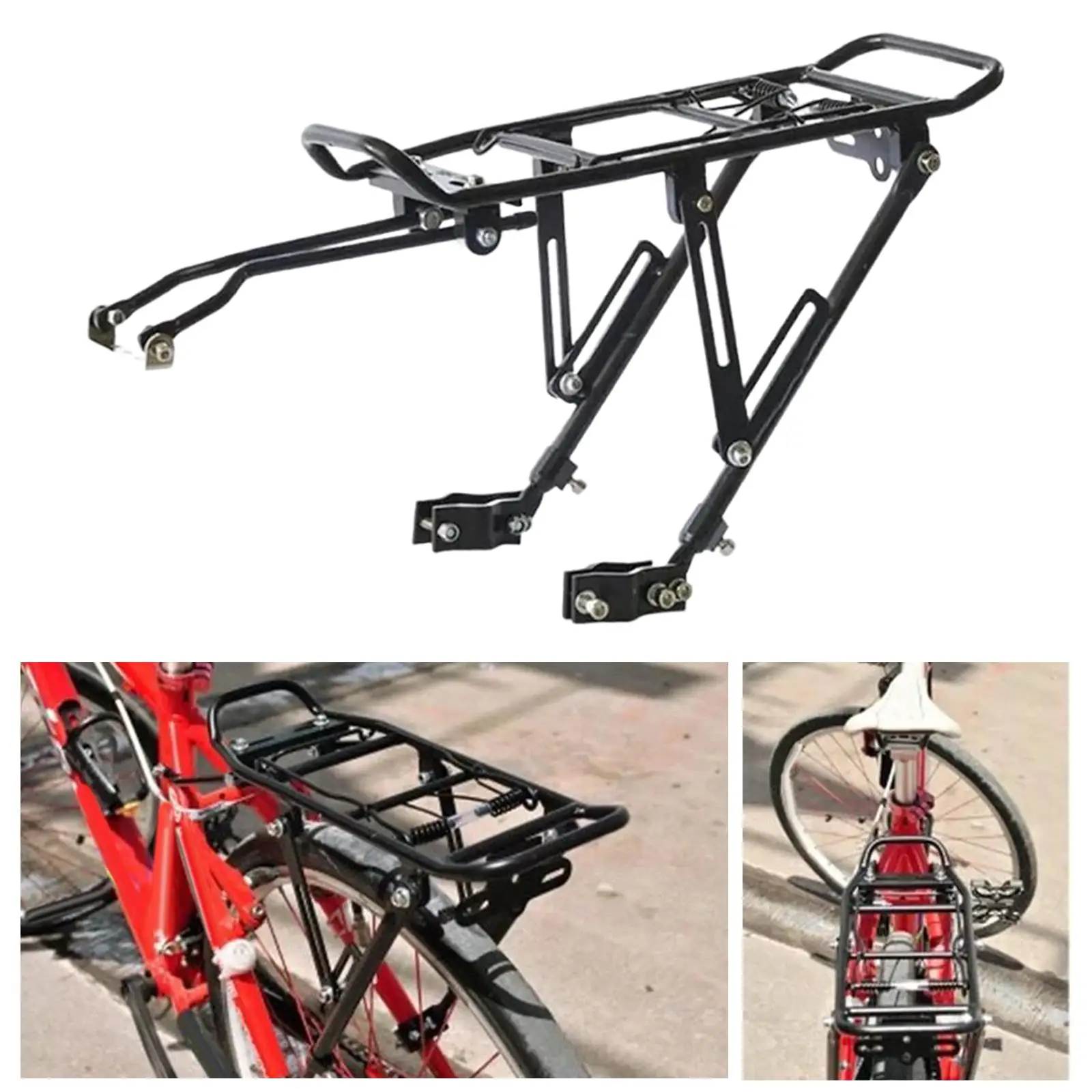 Rear Bike Aluminum Alloy Rear Luggage Cargo Rack for Cycling