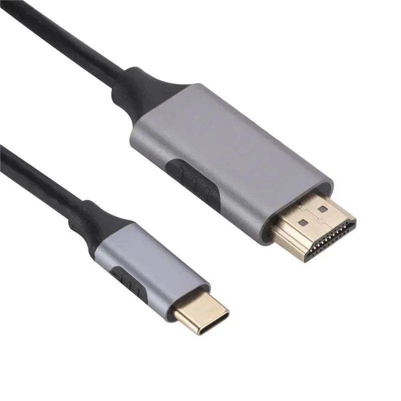 type-c-hdmi変換ケーブル、4k60hz解像度対応、長さ2メートル、高画質、ノートパソコン-スマートフォンからディスプレイへの接続に最適