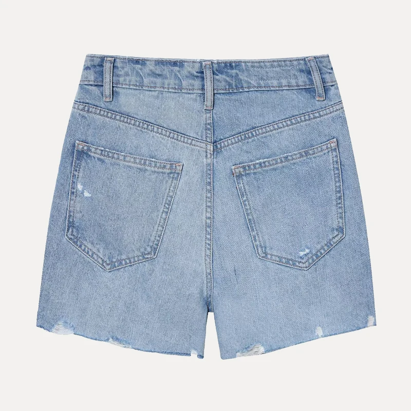 ฤดูร้อน 2025 เอวสูงเอว DENIM orts ผู้หญิง Sle Z ยี่ห้อใหม่มาถึง ort กางเกงสําหรับสุภาพสตรี