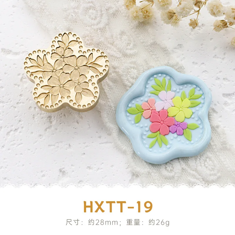 Bloemvormige Lakzegel Stempel Hoofd Bloemen Serie Lakzegel Koperen Kop Plant Theekopje Konijn Vlinder Kraan Lakzegel Stempel Hoofd
