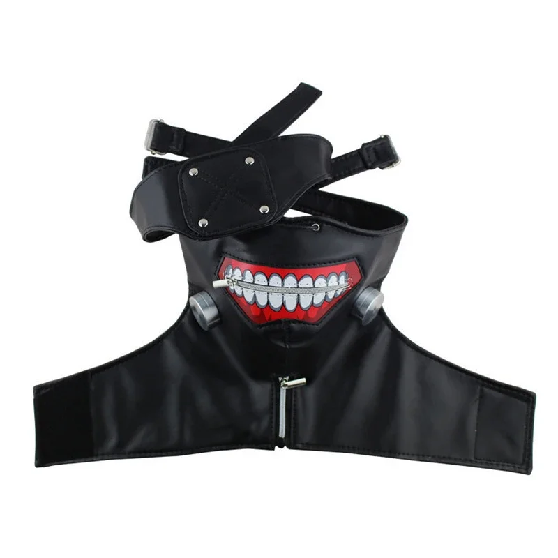 Tokyo Ghoul Anime Stage Performance Mask Halloween Party Cosplay Dance Kaneki Ken Zipper Mask Mask Ghoul Mask