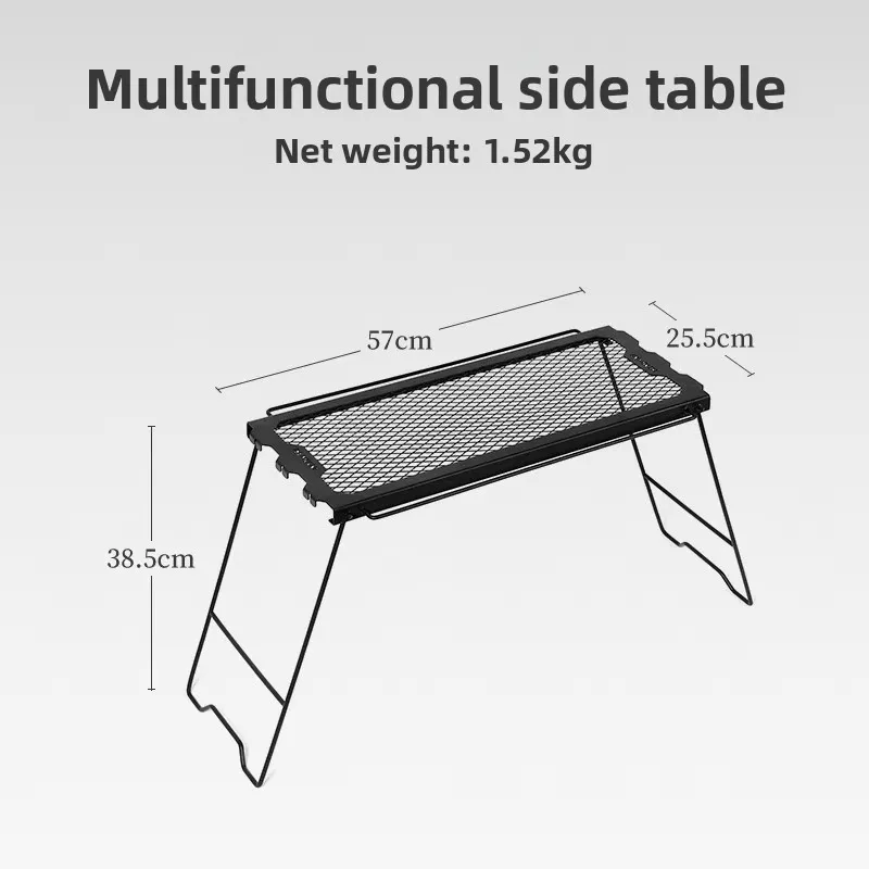 Outdoor Furniture Multifunctional Folding Table Mesh Table Stool Side Hanging Table Camping Portable Wrought Fast Delivery