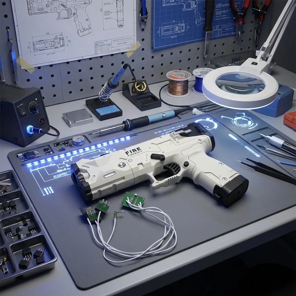 

Игровой световой пистолет Fire Phoenix (белый), световой пистолет 4IR, инфракрасный локатор без вибрации двигателя, подходит для симуляторов стрельбы на ПК