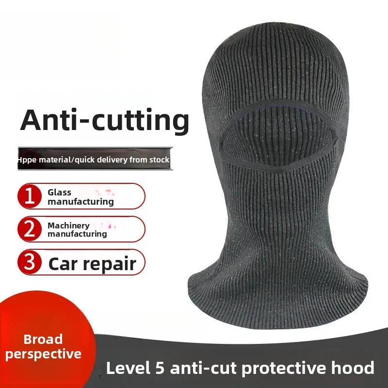 

Level 5 Anti-cutting Hood HPPE Wear-resistant Glass Factory Cycling Anti-scratch Mask Anti-cutting Neck Cover