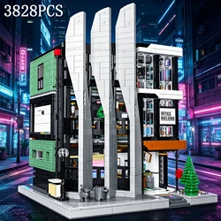 3828PCS Office Building MOC Model Building Block Set Creative Street View Modular House Assembly Bricks Model Desktop Ornaments