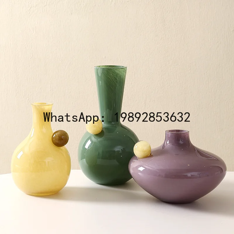 

Colored Geometric Sphere Glass Vase Flower Vase Flower Arrangement Accessories Hydroponics Terrarium Home Decoration