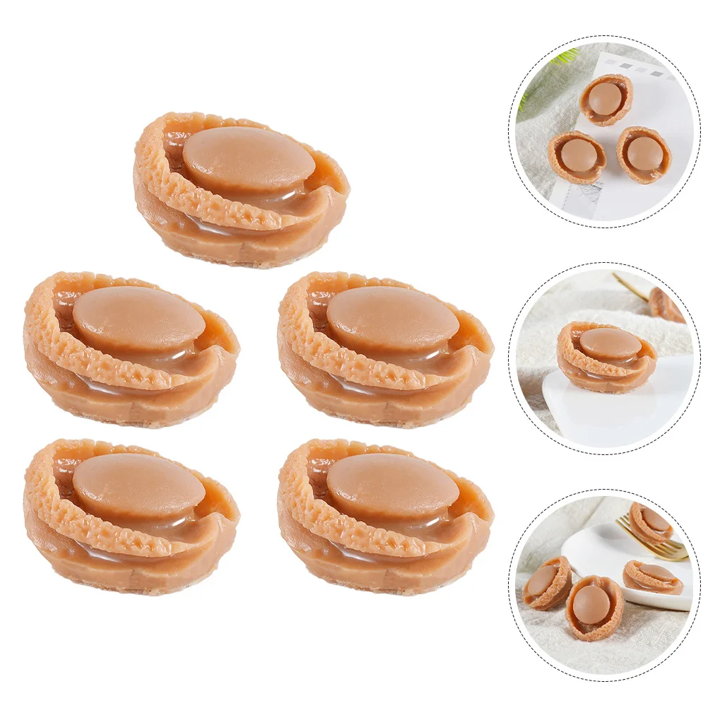 5 قطعة طعام أذن البحر الصغير محاكاة رائعة قابلة لإعادة الاستخدام زخرفة بلاستيكية لتقوم بها بنفسك دعامة طعام مصغرة #2