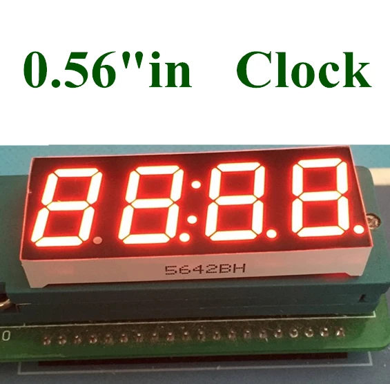 

20PCS 0.56 Inch 7 Segment 4 Digit Super Red 0.56" 0.56in Clock LED Display Common cathode Time 12 Pins for DIY