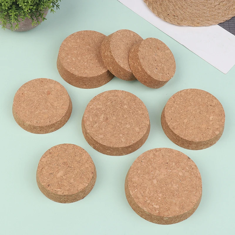 2Pcs/lot Multi Size Lab Top DIA 74mm-103mm Wood Big Cork Thermos Bottle Stopper Essential Oil Pudding Glass Bottle Lid