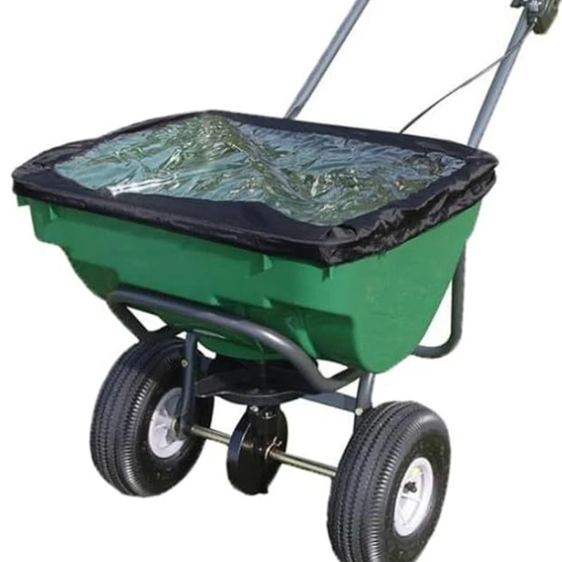 X37E Granule Broadcaster Bin Cover with Fabric Body and Clear PVC Viewing Window for Checking Contents During Yard and Garden