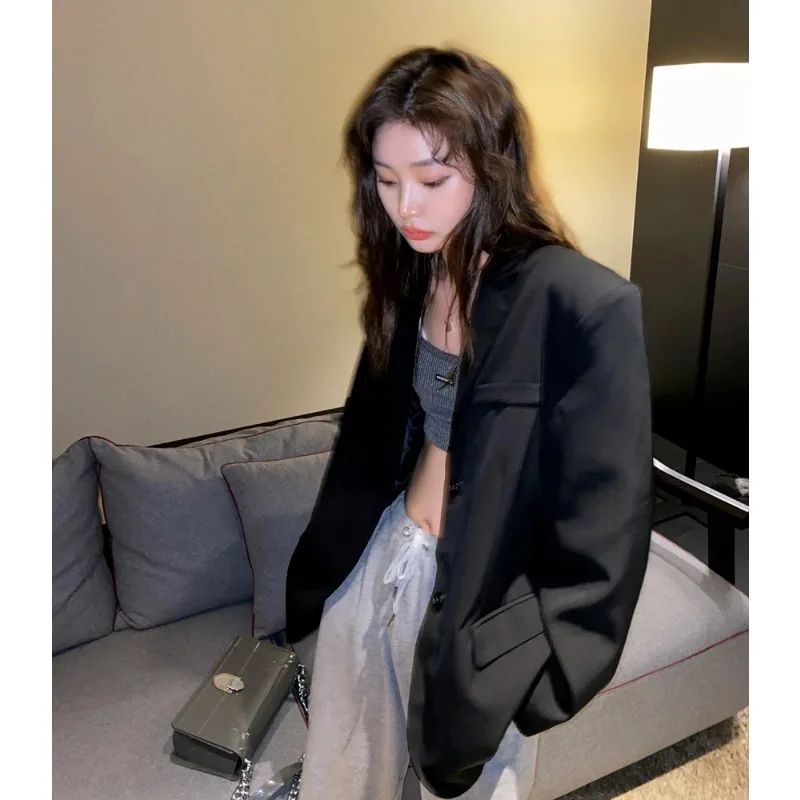 Insozkdg 2024 Spring Autumn New Internet Celebrity Suit Coat Women Korean British Style Suit Design Sense Niche Top High Quality