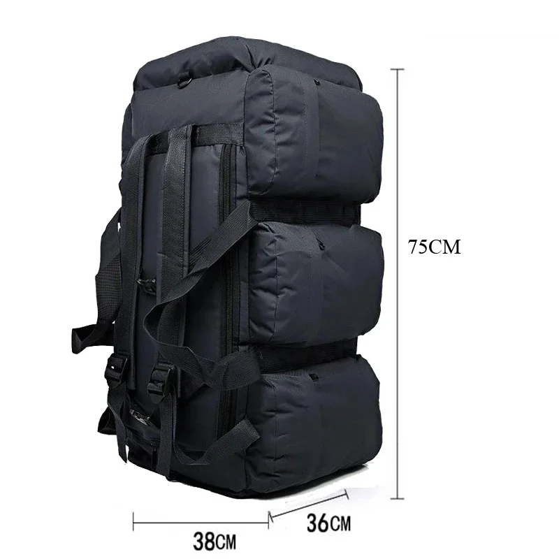 100L Camping-Rucksack, großer Reiserucksack für Herren, Outdoor-Schultertasche, Wander- und Trekking-Tasche, taktische Reisetasche, Weekender – Detail 2