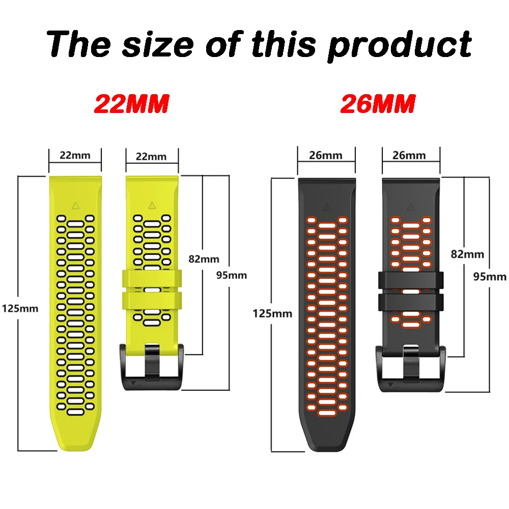 QuickFit 26 22mm Watch Band For Garmin Forerunner 965 955 Solar 945 935 Smart Watch Strap Fenix 7X 7 6 6X 5X Wristband Bracelet