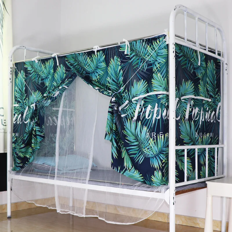 Student Dormitory Blackout Cloth Mosquito Net Bed Curtain, Integrated Upper Shop Lower Men\'s Female Bedroom, Dual-Use Curtains